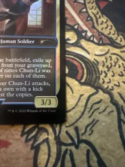 Mtg Magic The Gathering SLD Chun-Li Foil Misprint Miscut Error Card - Image 3