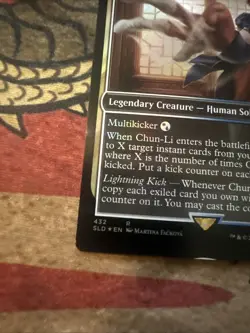 Mtg Magic The Gathering SLD Chun-Li Foil Misprint Miscut Error Card - Image 4