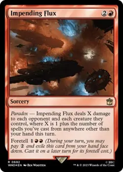 ~ Impending Flux (Surge Foil) ~ NM Foil ~ Universes Beyond: Doctor Who ~ MTG ~ - Image 1