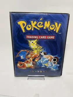 Pokemon 1999 Base Set Trading Card Folder Binder 4 Pocket Good condition + Cards 742818083201 - Image 1