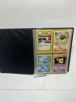 Pokemon 1999 Base Set Trading Card Folder Binder 4 Pocket Good condition + Cards 742818083201 - Image 3
