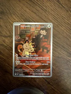 Team Rockets Meowth 203/182 SV10 Destined Rivals Illustrated Card Mint Condition - Image 1