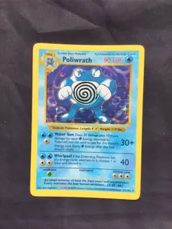 Pokemon Cards: Base Set Shadowless Rare Holo: Poliwrath 13/102 - Image 1