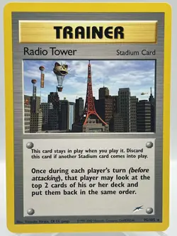 Radio Tower 95/105 Neo Destiny Non Holo Rare WotC Vintage Pokemon TCG Card - Image 1