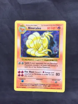 Pokemon Cards: Base Set Shadowless Rare Holo: Ninetales 12/102 - Image 1
