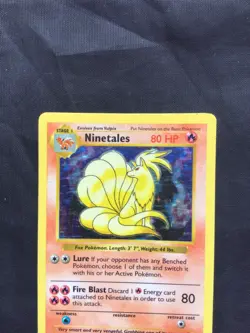 Pokemon Cards: Base Set Shadowless Rare Holo: Ninetales 12/102 - Image 2