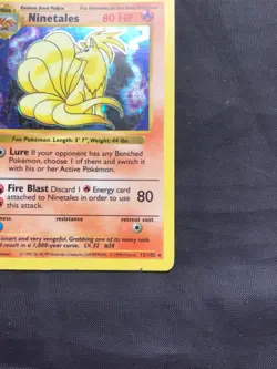 Pokemon Cards: Base Set Shadowless Rare Holo: Ninetales 12/102 - Image 5