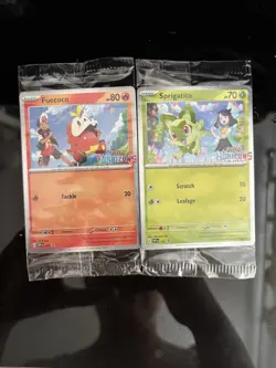 SVP Horizons Black Star Promo Fuecoco and Sprigatito Pokemon TCG Cards 191 & 192 - Image 1