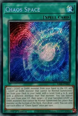 RA01-EN065 CHAOS SPACE SECRET RARE 1ST EDITION YuGiOh CARD - Image 1