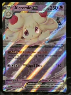 Alcremie EX Double Rare Pokemon TCG Card 075/159 Journey Together Mint Condition - Image 1
