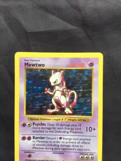 Pokemon Cards: Base Set Shadowless Rare Holo: Mewtwo 10/102 - Image 2