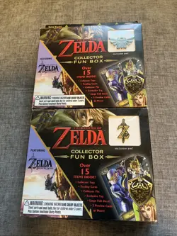 2 - Legend of Zelda Collectors Fun Box Enterplay Trading Cards, Pin, Tag Sticker - Image 1