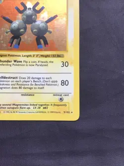 Pokemon Cards: Base Set Shadowless Rare Holo: Magneton 9/102 - Image 5