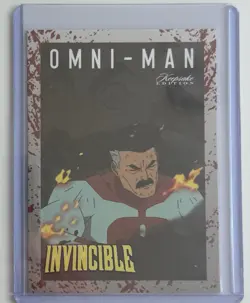 SDCC 2025 Exclusive Invincible Omni Man Blood Splatter Promo Card #196 1/100 - Image 1