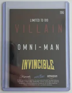 SDCC 2025 Exclusive Invincible Omni Man Blood Splatter Promo Card #196 1/100 - Image 2