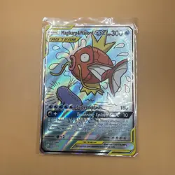 Pokemon SM Team Up Holo Card Magikarp Wailord GX Alternate Full Art 161/181 - Image 2