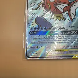 Pokemon SM Team Up Holo Card Magikarp Wailord GX Alternate Full Art 161/181 - Image 4