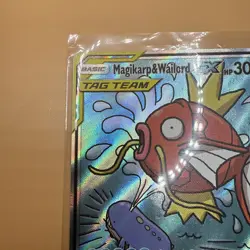Pokemon SM Team Up Holo Card Magikarp Wailord GX Alternate Full Art 161/181 - Image 5