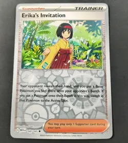 Pokemon 151 Erika's Invitation Reverse Holo Trainer Card 160/165 NM - Image 1