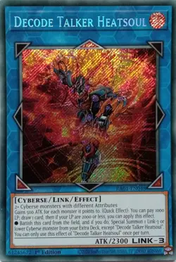 RA01-EN048 DECODE TALKER HEATSOUL SECRET RARE 1ST EDITION YuGiOh CARD - Image 1