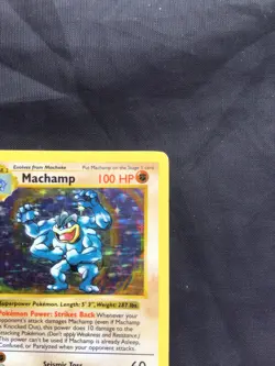 Pokemon Cards: Base Set Shadowless Rare Holo: Machamp 8/102 - Image 4