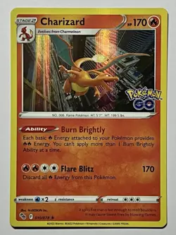 Charizard 010/078 (NM) Holo Rare Sword & Shield: Pokemon GO 2022 Pokemon Card - Image 1