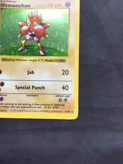 Pokemon Cards: Base Set Shadowless Rare Holo: Hitmonchan 7/102 - Image 5