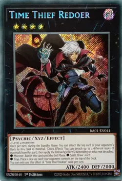 RA01-EN041 TIME THIEF REDOER SECRET RARE 1ST EDITION YuGiOh CARD - Image 1