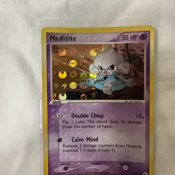 Meditite Pokemon TCG Hidden Legends Reverse Holo Common Card #65/101 - Image 1