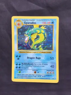 Pokemon Cards: Base Set Shadowless Rare Holo: Gyarados 6/102 - Image 1