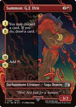 NM Borderless Summon: G.F. Ifrit, MTG, Final Fantasy, Magic the Gathering, 369 - Image 1