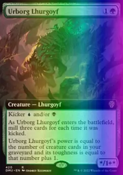 MTG Magic the Gathering Urborg Lhurgoyf (420/516) Dominaria United NM FOIL - Image 1