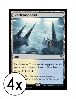 4x Seachrome Coast, Bloomburrow Commander, Magic MTG NM - Image 1