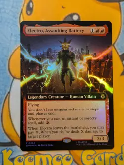 Electro, Assaulting Battery (Extended Art) R Marvel's Spider-Man 260 NM - Foiled - Image 1
