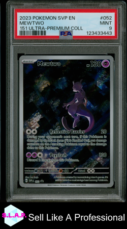 MEWTWO 151 ULTRA-PREMIUM COLL POKEMON SVP EN-SV BLACK STAR PROMO 2023 052 PSA 9 - Image 1