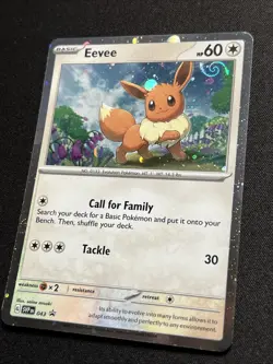 🌀 Pokemon SVP 043 - Black Star Promo Eevee Cosmos Holo - HD Galaxy Swirl 🌀 - Image 2