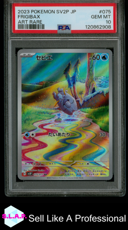 FRIGIBAX ART RARE POKEMON JAPANESE SV2P-SNOW HAZARD 2023 075 PSA 10 - Image 1