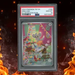Pokemon Temporal Forces MINCCINO 182/162 Illustration Rare PSA 10 - Image 1