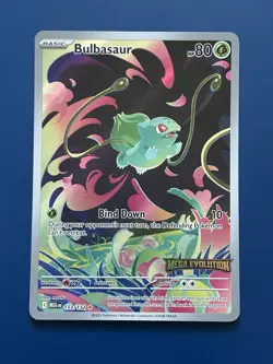 Pokemon TCG Bulbasaur 133/132 Illustration Rare Mega Evolutions Stamped Promo NM - Image 1