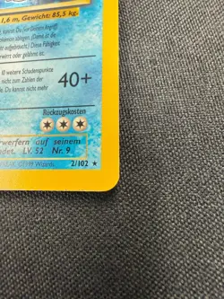Pokemon Blastoise (Turtok) Base Set German *NM/LP* 2/102 Holo WOTC 1999 - Image 3