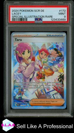 LACEY SPECI4L ILLUSTRATION RARE POKEMON GER SCR DE-STELLAR CROWN 2024 172 PSA 9 - Image 1