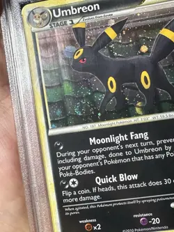 2010 Pokemon HG&SS Undaunted Umbreon Holo w/Swirl 10/90 PSA 9 Mint - Image 5