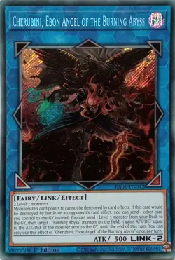 RA01-EN042 CHERUBINI, EBON ANGEL OF THE BURNING ABYSS SECRET RARE 1ST ED YuGiOh - Image 1