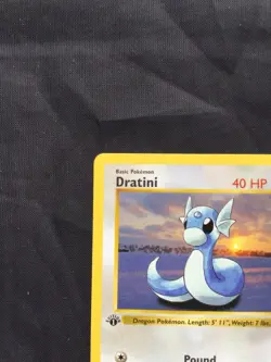 Pokemon Cards: Base Set 1st Edition Uncommon: Dratini 26/102 - Image 2