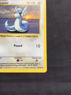 Pokemon Cards: Base Set 1st Edition Uncommon: Dratini 26/102 - Image 4