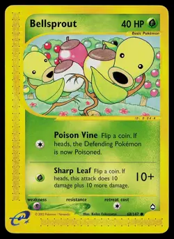 Pokemon Card - Bellsprout Aquapolis 68/147 Non Holo - Image 1