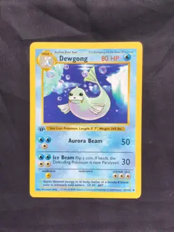 Pokemon Cards: Base Set 1st Edition Uncommon: Dewgong 25/102 - Image 1