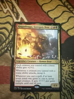 Mtg Magic Baldur’s Gate Raggadragga Missing Ink Misprint Error Card - Image 1