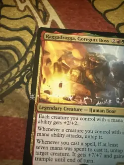 Mtg Magic Baldur’s Gate Raggadragga Missing Ink Misprint Error Card - Image 2