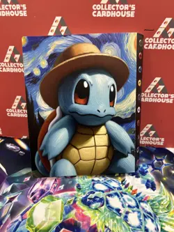 Pokemon x Van Gogh squirtle and charmander Soft Card Binder | G20 - Image 1